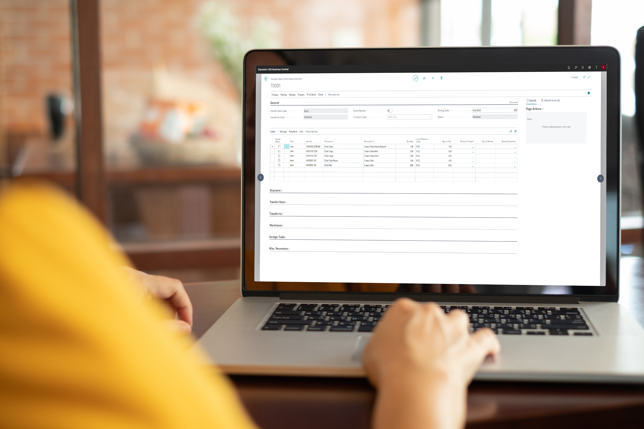 showing a close-up of a computer screen with the TRIMIT logistics feature