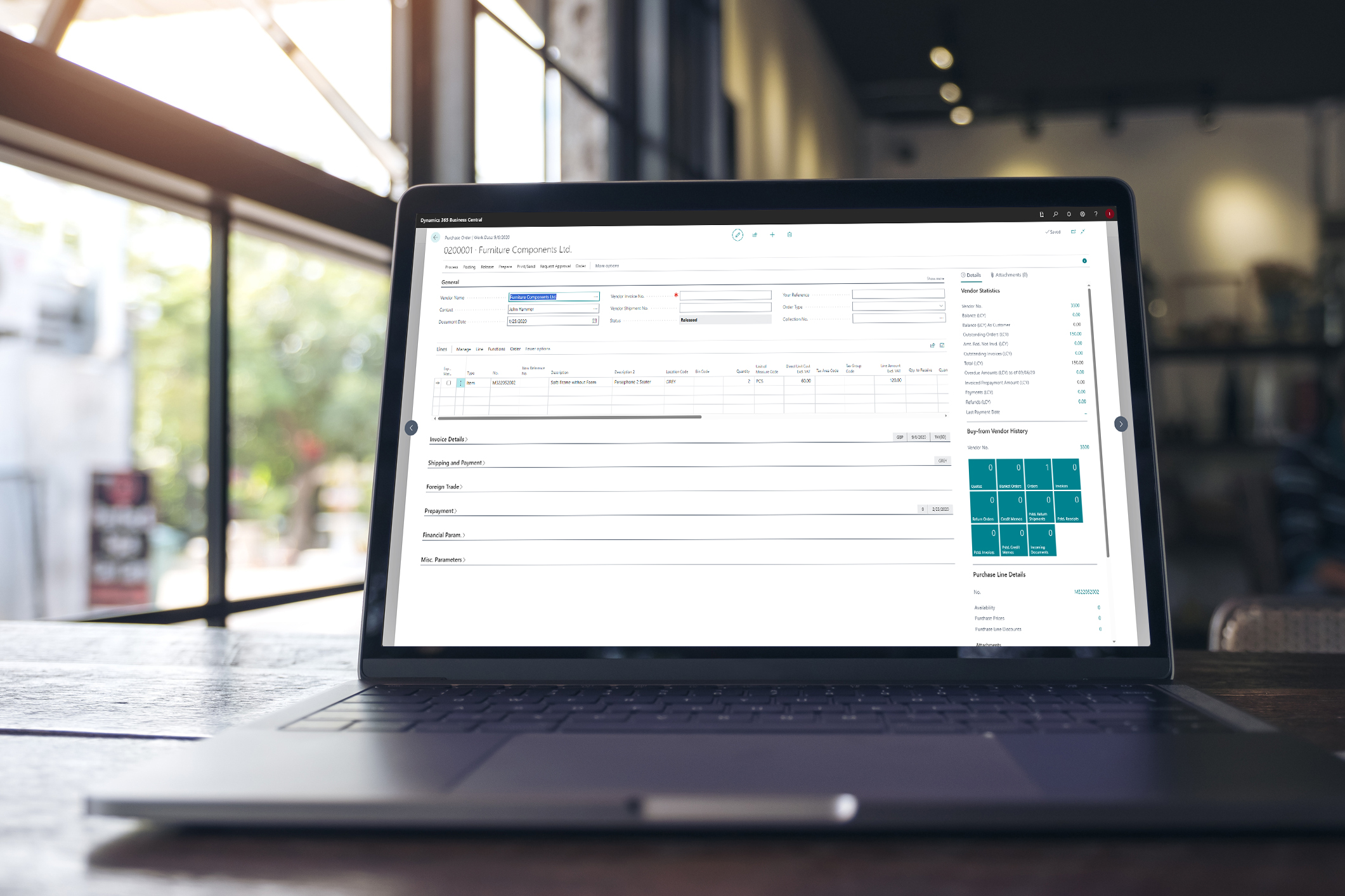 showing a close-up of a computer screen with the TRIMIT purchasing dashboard